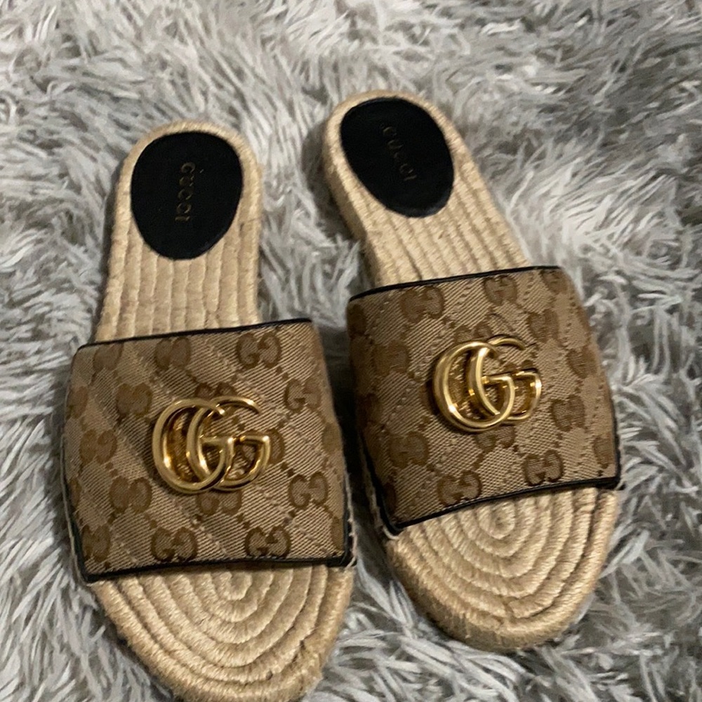 Women's GG Matelassé Espadrille Sandals